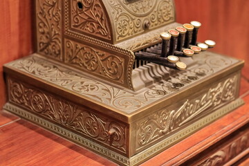 Antique NCR detail-adding machine model 1 or 6 from the 1890s. Sydney-Australia-593