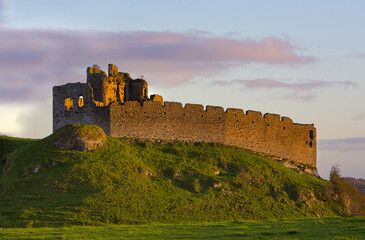 Ruins of an Irish castle on a hill