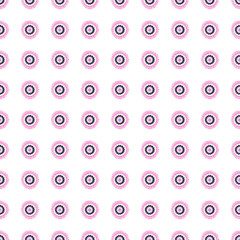 Abstract chamomile flower seamless pattern. Creative floral endless background.