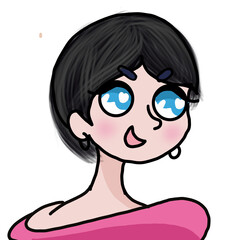 A beautiful stylish blue eyed woman