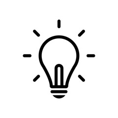 Bulb, lamp icon vector in line style