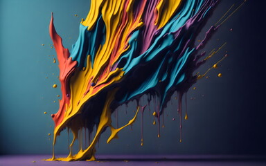Splatter Paint Rainbow Art