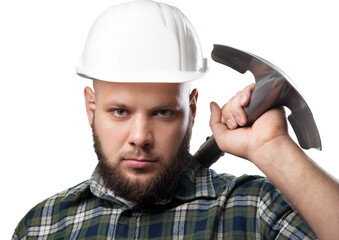 Man builder in hard hat