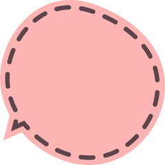 pastel speech bubble on transparent background . chat box or chat  square and doodle message or communication icon Cloud speaking for comics and minimal message dialog