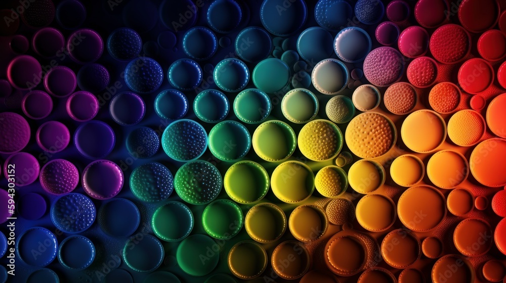 Poster abstract background with circle, high quality, colorful, light and bokeh. generative ai