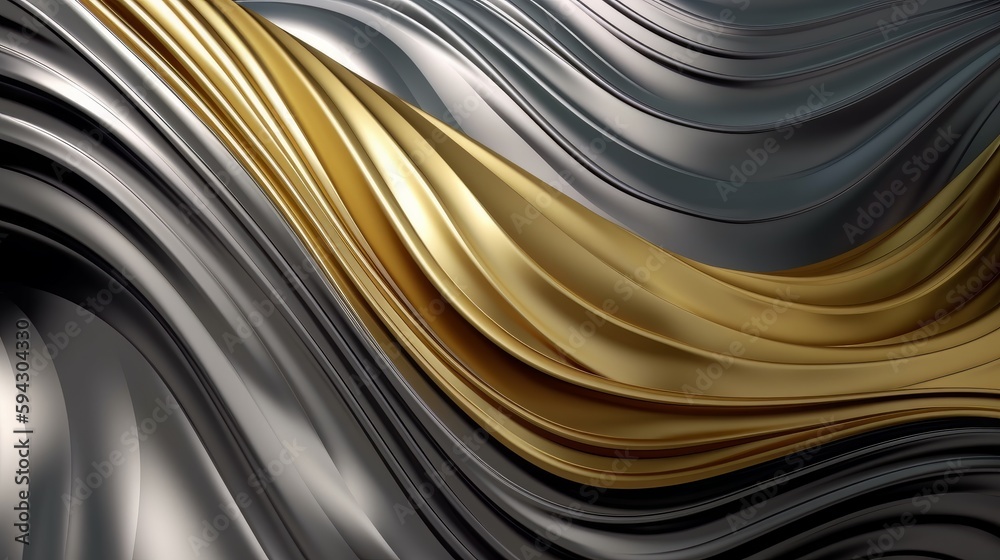Aufkleber The texture of black and white marble for a pattern of packaging in a modern style. Beautiful drawing with the divorces and wavy lines in gray tones for wallpapers and screensaver. Generative ai