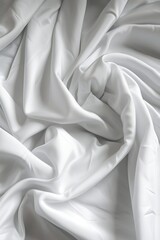 Fototapeta na wymiar Wrinkled white fabric, drapery, texture, 3d