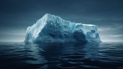 Obraz na płótnie Canvas Iceberg under the sea ultra realistic, Generative AI