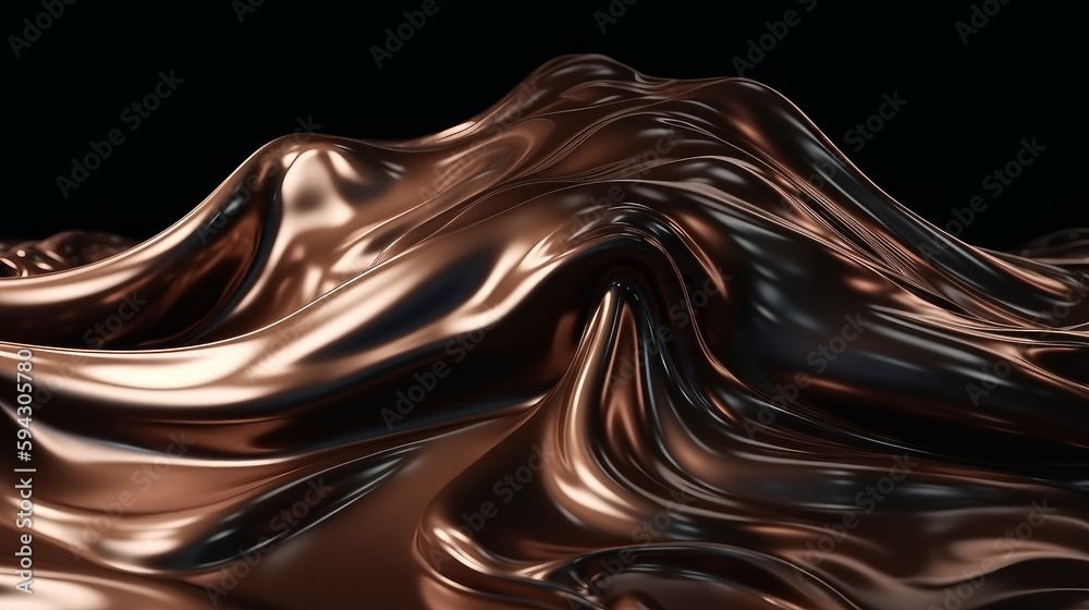Aufkleber an abstract background with a wavy design in brown and brown tones, with a black background and a br