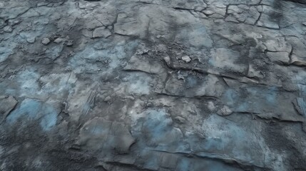 Background image of texture plaster on the wall in dark blue black tones in grunge style. AI generation