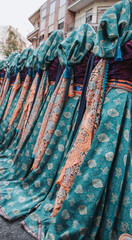 antiguas, mujer, antique, moda, guerrera, arte, caballo, disfraz, desfile, colores, camello, baile,...