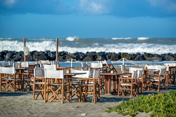 Terrasse sur la plage