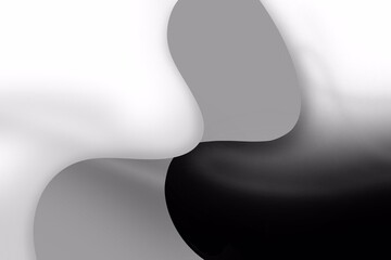 Black and white abstract background design, concept shape gradient graphics art wallpaper 