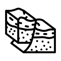 compression thrust earthquake line icon vector illustration