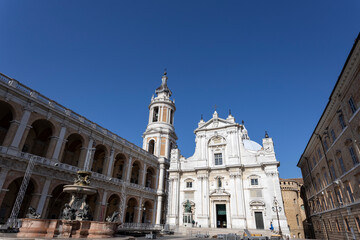 Fototapeta na wymiar LORETO, ITALY, JULY 5, 2022 - View of the Shrine of the Holy House of Loreto, Italy