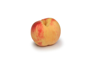Peach fruit isolated on white background. Image with Clipping path.