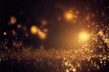 elegant and shiny golden glitter particle wallpaper for chic look generative ai