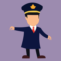 Train Conductor vector art work.
