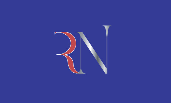 RN, NR, R, N Abstract Letters Logo Monogram