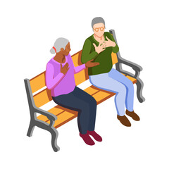 Isometric Elderly Women