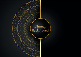 Luxury ornamental mandala design background in gold color vector. Vector islamic background