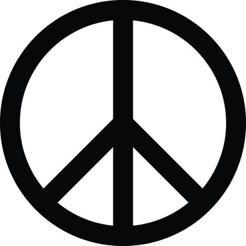 peace sign peace symbol . peace icon vector isolated on white background .  international symbol of peace disarmament anti war movement