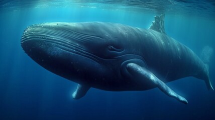 Swimming in Ai Generative is a stunning whale.