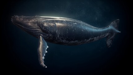 Swimming in Ai Generative is a stunning whale.