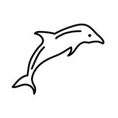 Dolphin vector icon illustration on white background..eps