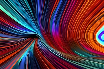 a multicolored background with a spiral design