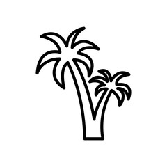 Fototapeta na wymiar Palm tree summer logo template vector icon illustration on white background 
