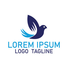 Unique bird icon sign logo design.