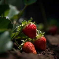 strawberries in the garden