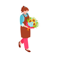 Florist Isometric Illustration