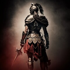 roman warrior, spartan with sword
