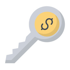 Business Key Flat Icon