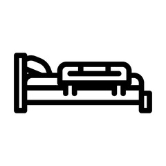 bed rail kid bedroom line icon vector illustration