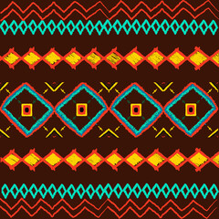 seamless pattern ethnic background  yellow  blue red
