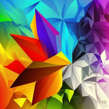 Abstract polygonal background vibrant