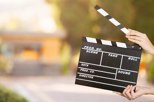 Hand Holding a classic Film Slate