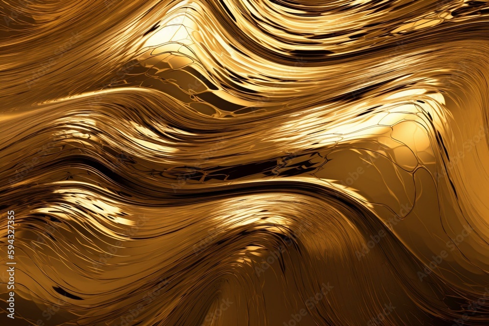 Wall mural epic cinematic gold abstract art on a gold wall, gold modern design and gold abstract art, exclusive