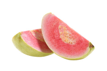 Pink Guava slice isolated on transparent png