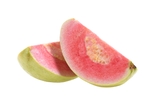 Pink Guava slice isolated on transparent png