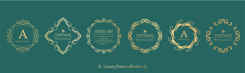 高級感のあるフレームデザインセット	