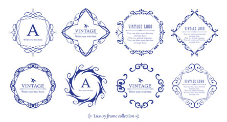 高級感のあるフレームデザインセット	