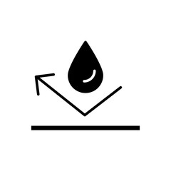 Waterproof icon, water protection icon on white background