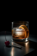 Studio photograph of a beautiful minimalist cocktail.