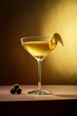 Studio photograph of a beautiful minimalist cocktail.