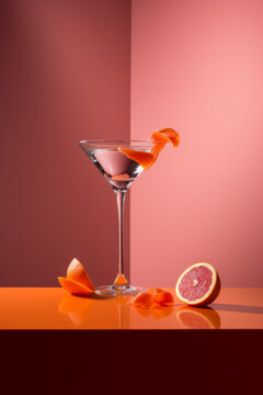 Studio photograph of a beautiful minimalist cocktail.