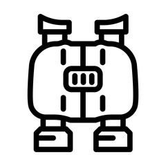 binocular toy baby line icon vector illustration